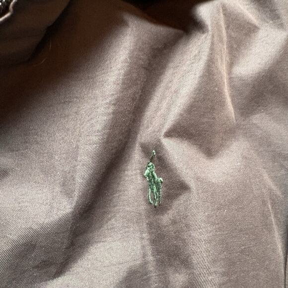 Vintage Polo Ralph Lauren Men’s XL Jacket Cotton Bomber Brown Tartan Green Pony - Picture 8 of 8